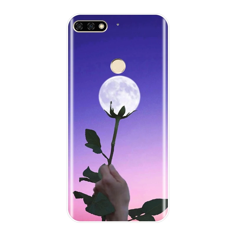 Чехол для телефона Huawei Honor 7 8 9 10 Lite мягкий силиконовый чехол накладка со звездой