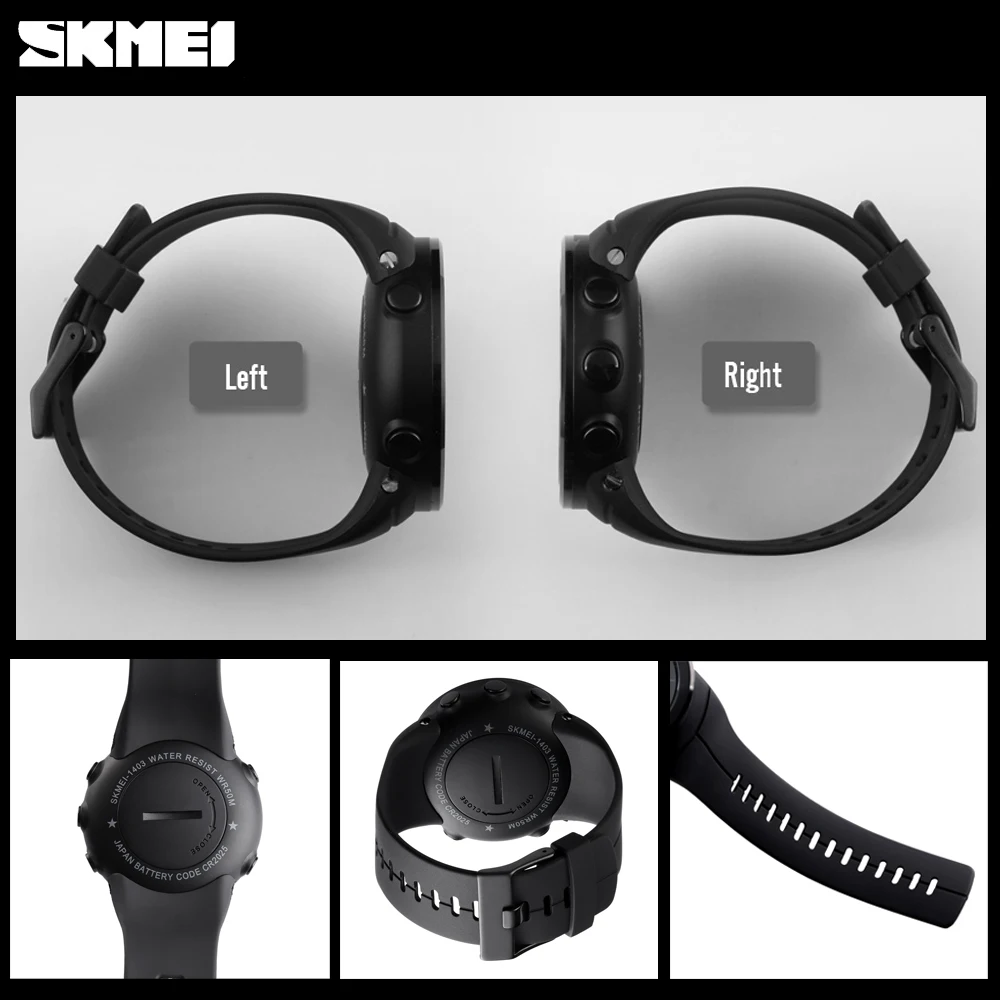 

SKMEI Luxury Sport Watch Men Digital Military Clock Outdoor Calorie Pedometer Compass Waterproof Men's Wristwatches reloj hombre