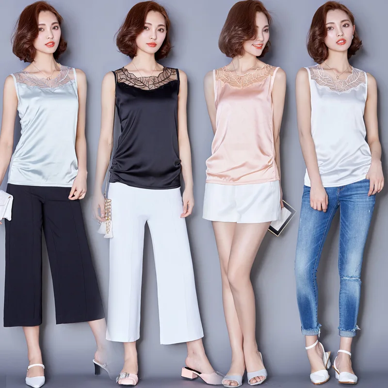 Открытая кружевная жилетка в стиле пэчворк однотонная короткая майка большого