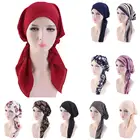 Мусульманская Кепка с полным покрытием, хиджаб, мусульманская головной убор, повязка на голову, красивый тюрбан на шнуровке для женщин, модный головной платок