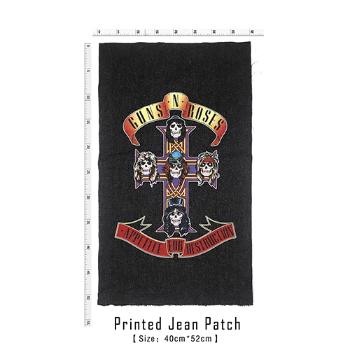 Bloodhoof Store guns N' Roses рок-н-ролл дэт Тяжелый жесткий панк стиль патч дизайн джинсы мужские куртки и пальто - Цвет: patch 2