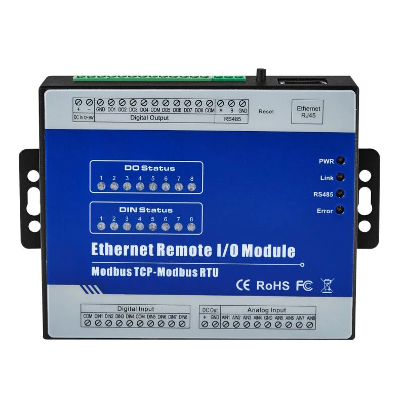 RJ45 Ethernet сетевое удаленное модуль ввода-вывода с отображение регистрация 8 Релейные выходы изолированный дизайн поддерживает PWM M320T