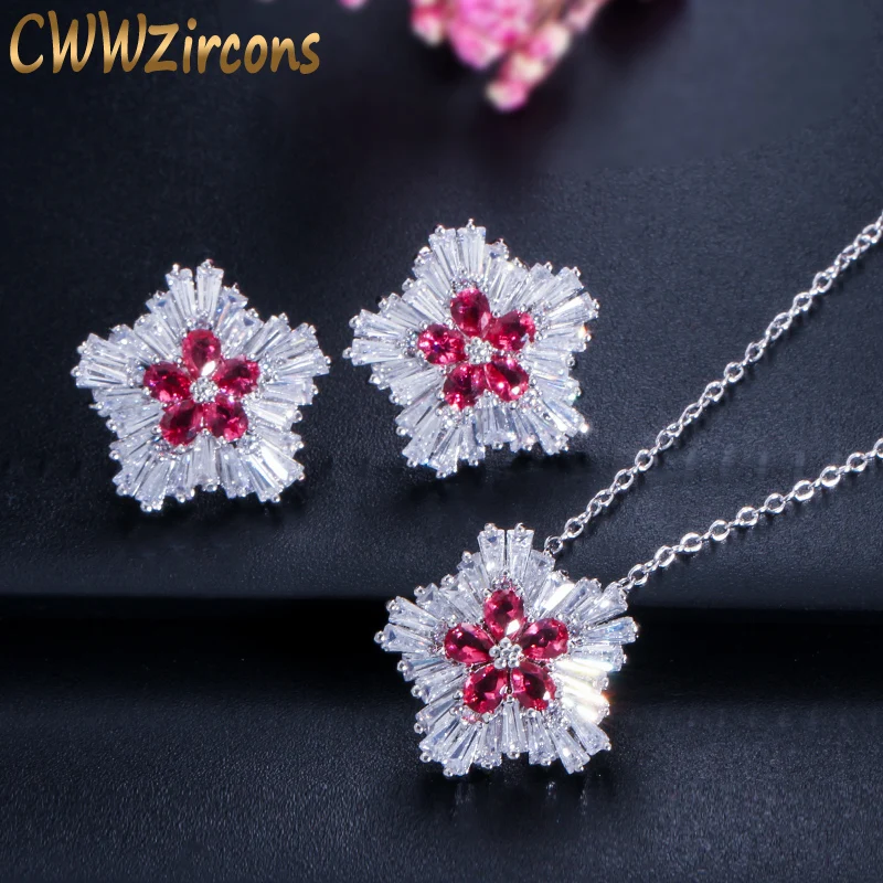 Комплект из колье и подвески в виде цветка T079|necklace pendant set|pendant setearrings and necklace |