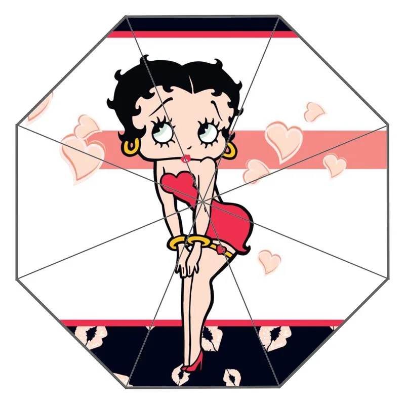 Пользовательский Betty Boop Зонт с произведением искусства зонт от солнца и солнцезащитный крем анти-УФ зонтик# QAZ098K - Цвет: Umbrella