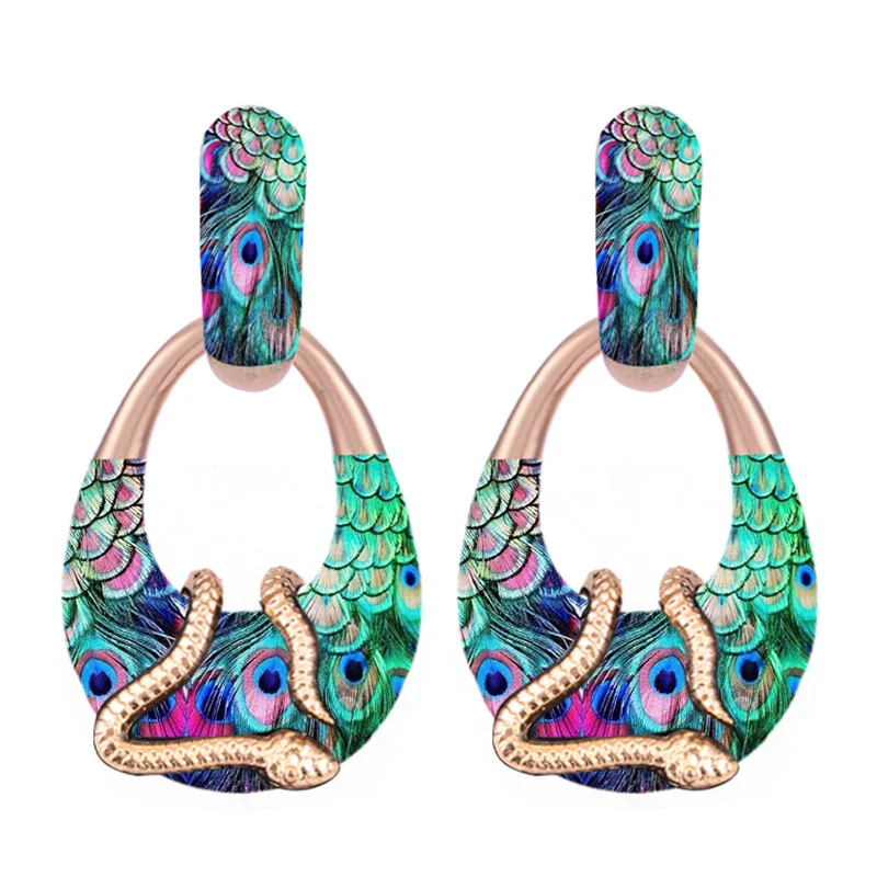 Sehuoran OOrbellen Boho серьги-подвески для женщин Aretes Brincos подвеска в виде змеи модное ювелирное изделие массивные свадебные серьги