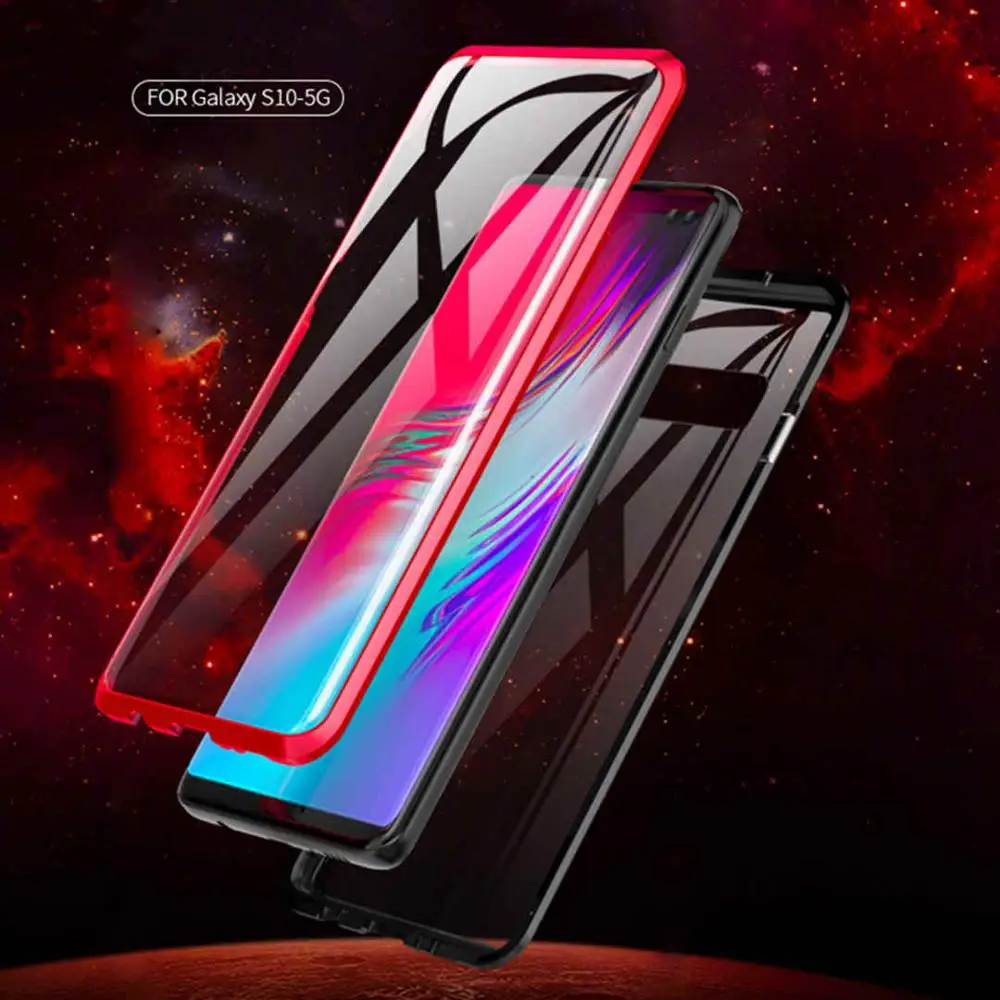 Магнитный чехол для телефона samsung Galaxy S10 S10E S9 S8 плюс Note9 360 Полное покрытие спереди