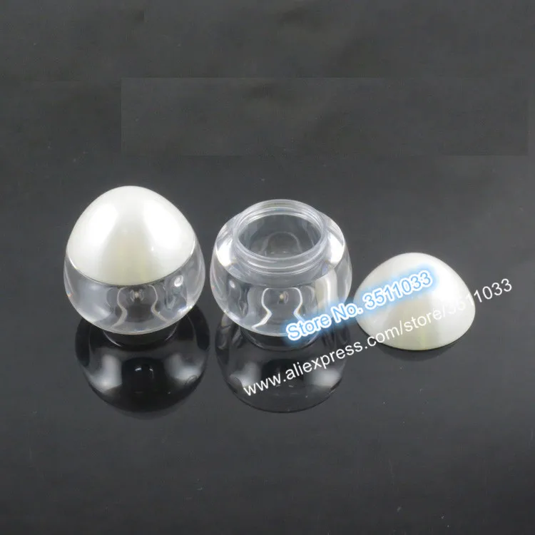 Пустой жемчужный белый бальзам для губ овальной формы 15 г контейнер прозрачная