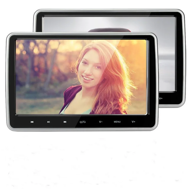 No Headphone XST 2 шт. 10,1 дюймов 1024*600 Автомобильный подголовник монитор dvd-плеер USB/SD/HDMI/IR/FM TFT lcd Сенсорная Кнопка 32 бит игровой пульт дистанционного управления - Цвет: No Headphone