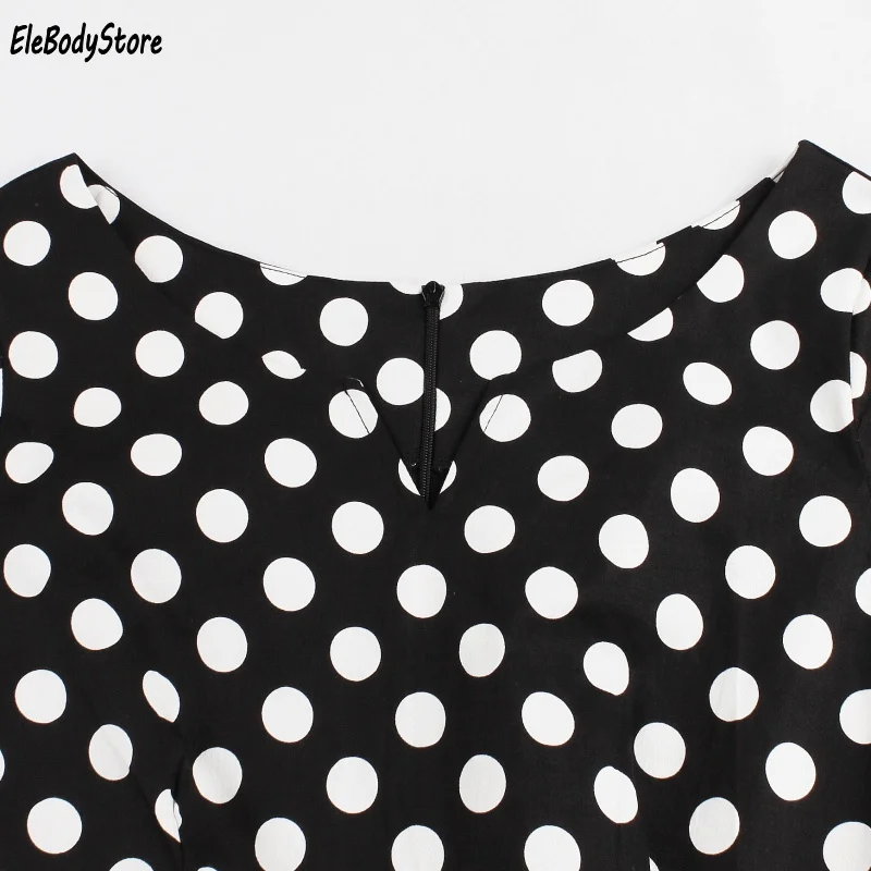 Elebody Store новое летнее винтажное платье 2018 года женские модные платья в горошек
