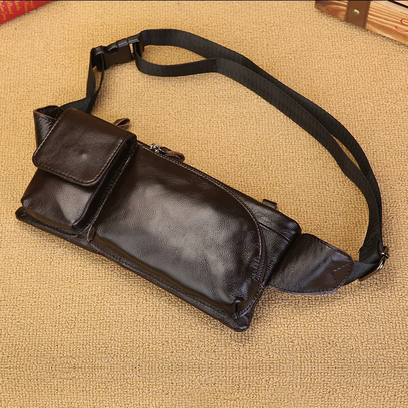 Поясная Сумка из натуральной кожи поясная сумка для телефона дорожная мужчин