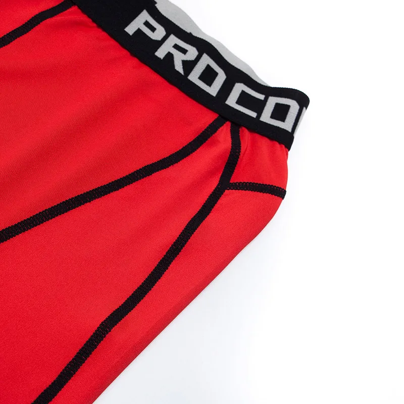 2019 новые мужские красные компрессионные быстросохнущие Колготки Леггинсы MMA для