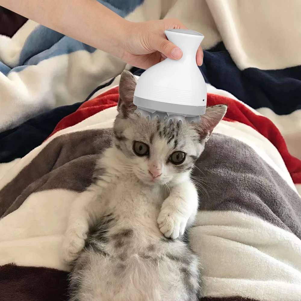 USB массажер для домашних кошек и собак водонепроницаемый Электрический