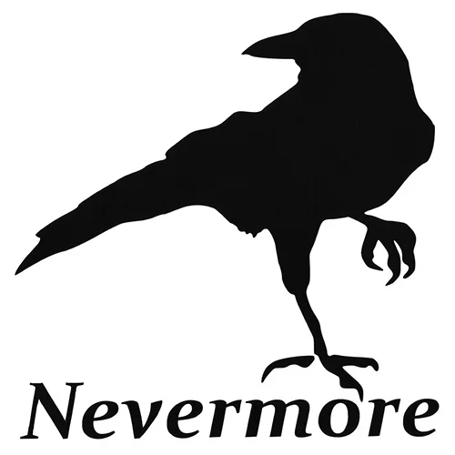 

Виниловые наклейки Nevermore Cut Art Bird для зеркала заднего вида, автомобильные наклейки, водонепроницаемые съемные наклейки для кузова автомобил...