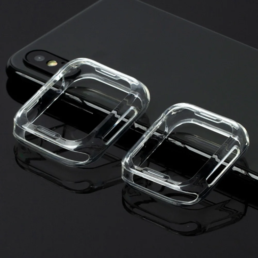 ТПУ Защита экрана для Apple Watch 4 3 2 1 40 мм 44 закаленное стекло 360 встроенный