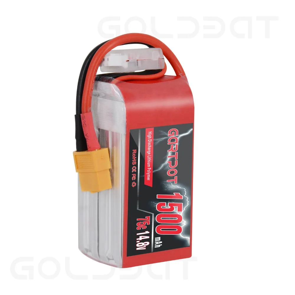 2 единицы GARTPOT 1500mAh 14,8 V lipo fpv батарея 75C Lipo батарея дроны 4S батарея 14,8 v с XT60 для радиоуправляемого автомобиля вертолета