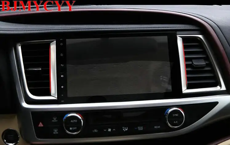 BJMYCYY подходит для 2014 2015 2016 2017 Toyota Highlander хромированная интерьерная панель