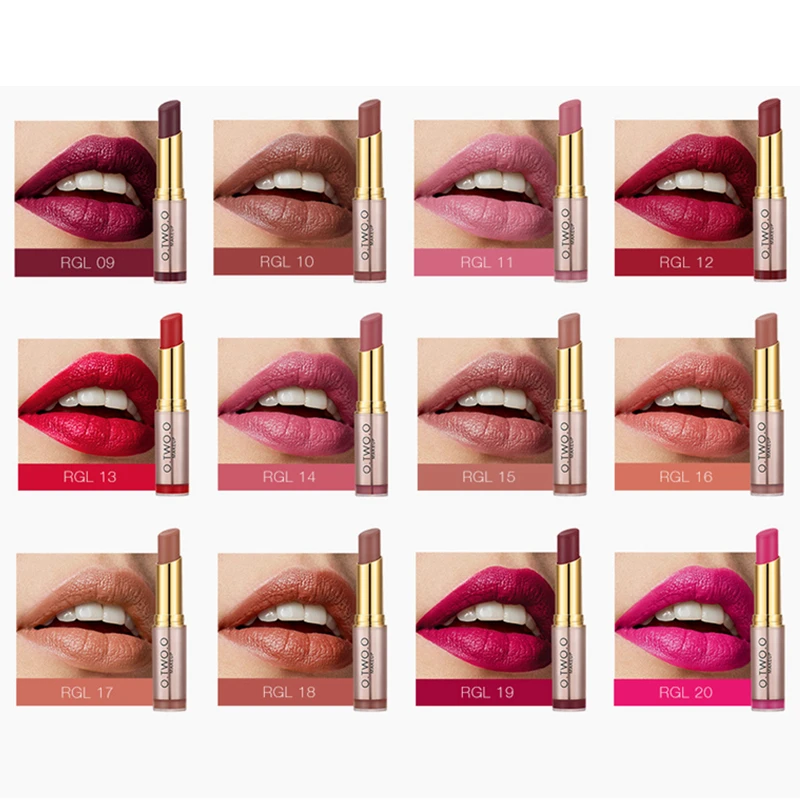 20 цветов Красная губная помада долговечная матовая водостойкая Обнаженная