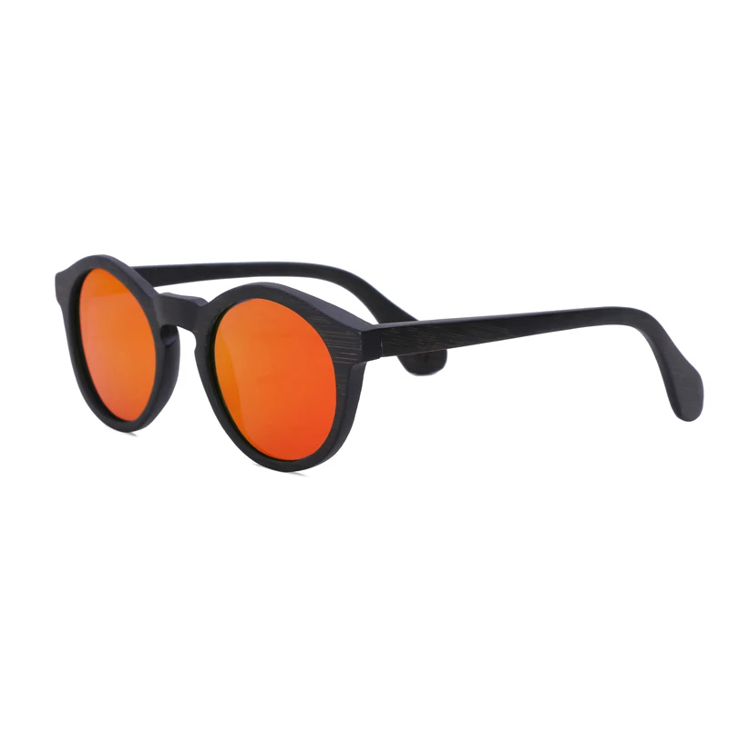 red lens BerWer, Модные поляризованные солнцезащитные очки для женщин, бамбуковые деревянные солнцезащитные очки, мужские солнцезащитные очки - Цвет линз: red lens