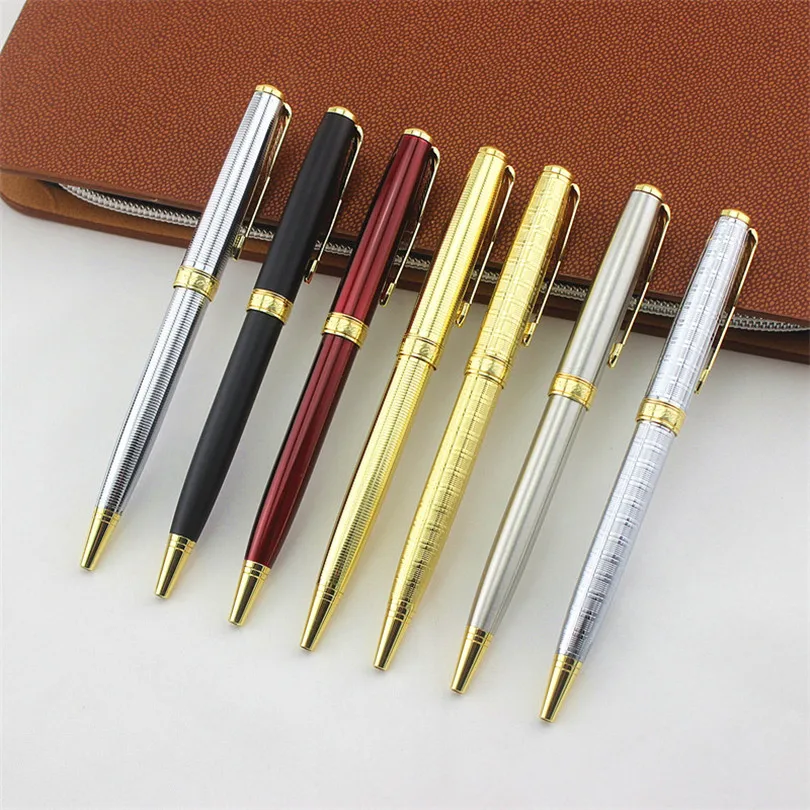 

Luxury pen high quality 0.7MM Blue refill Colour school office Medium nib Ballpoint Pens New Student office stationery Gift