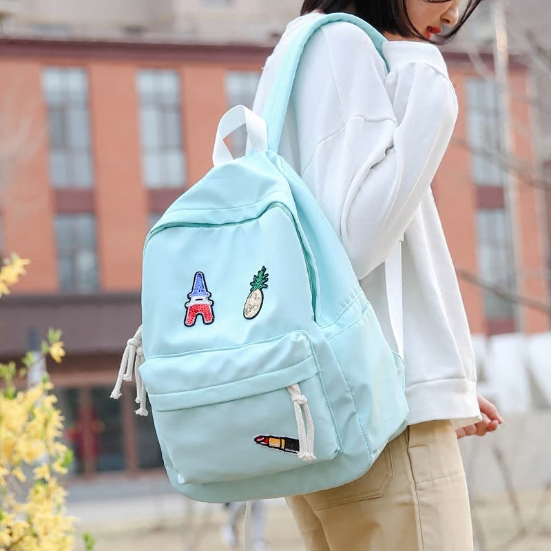 Новые повседневные женские рюкзаки холщовые сумки милый школьный рюкзак с