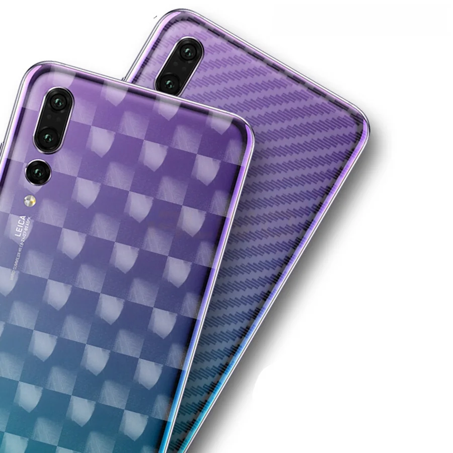 5 шт./лот 3D углеродного волокна задний Экран протектор для HuaWei P20 Lite Pro задняя