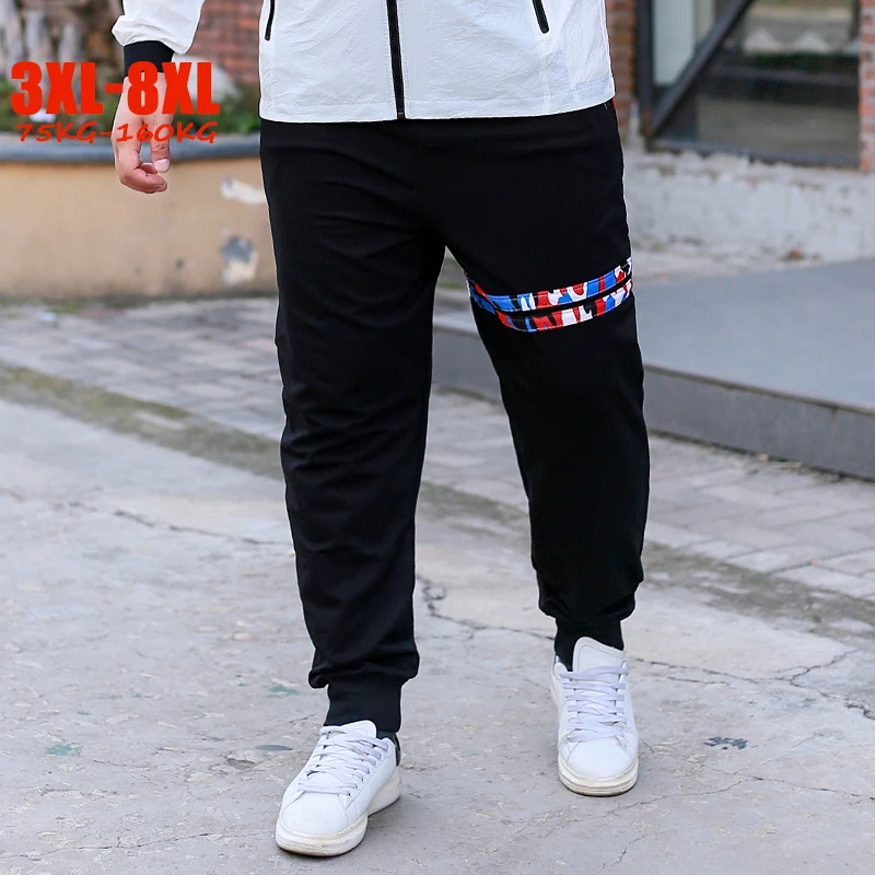 Новинка 2018 6XL 7XL 8XL большие размеры спортивные штаны мужские повседневные