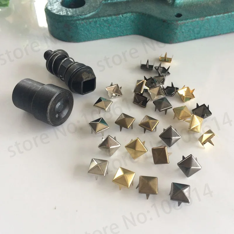 100 шт DIY пирамиды заклепки gun metal 4 коготь ногти для одежды шпильки с когтями для одежды cooper materail площади заклепки квадрат