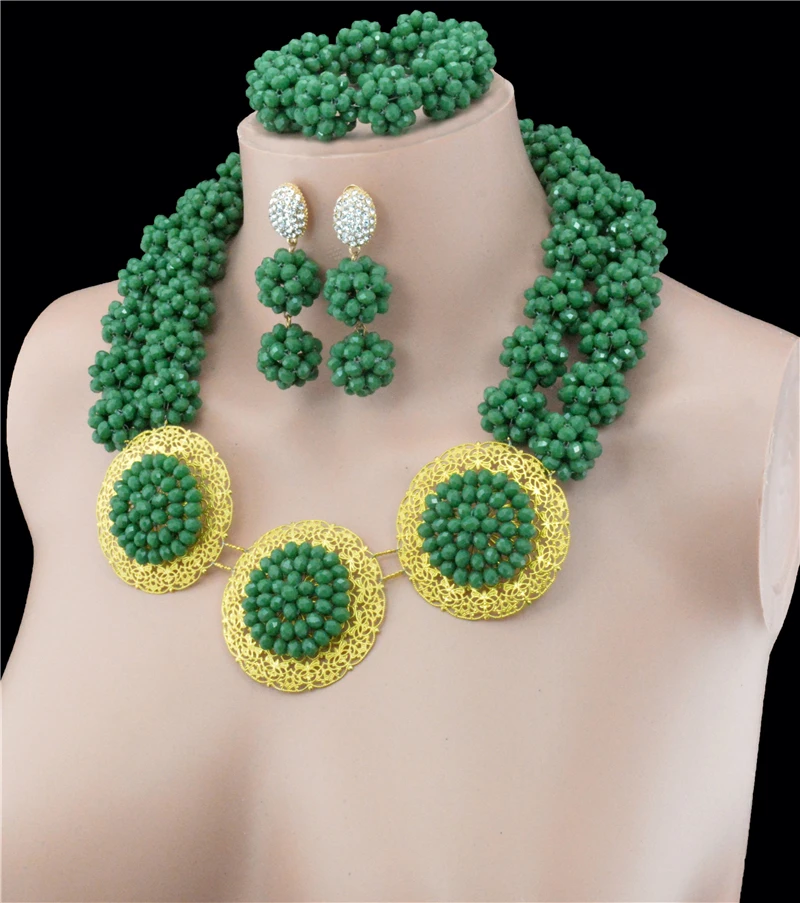 2016 Смарт нигерийские Свадебные африканские Бусины Ювелирные наборы костюм
