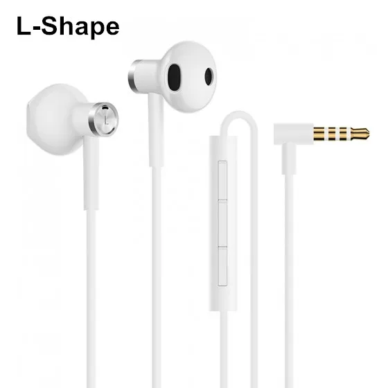 3.5mm White Xiaomi двойной драйвер тип-c наушники Половина в уши USB проводной контроль MEMS микрофон DC Гибридный для наушников Xiaomi - Цвет: 3.5mm White