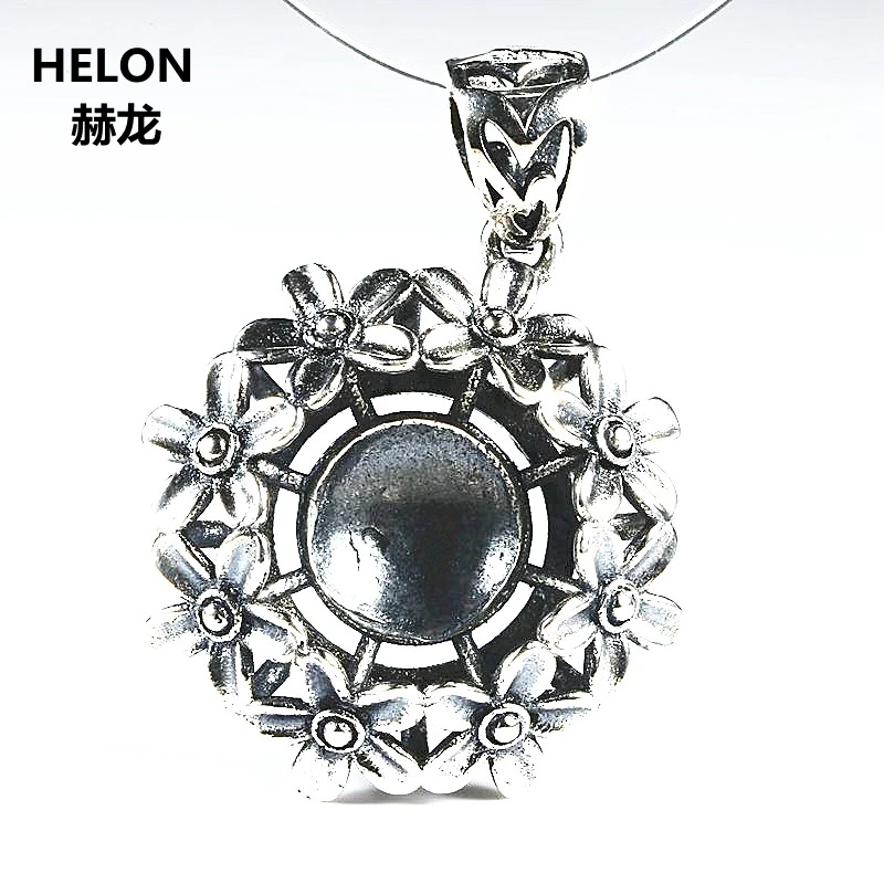 Подвеска в виде цветов Женская из стерлингового серебра 925 пробы 12 мм круглые или