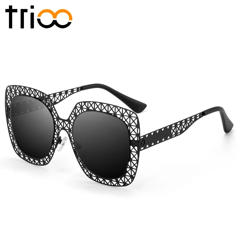 Солнцезащитные очки TRIOO в металлическом кружевном стиле женские Полые