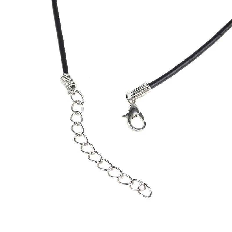 Ожерелье из натуральной кожи с застежкой карабином 10 шт./лот 2 мм 12 30 дюймов|necklace