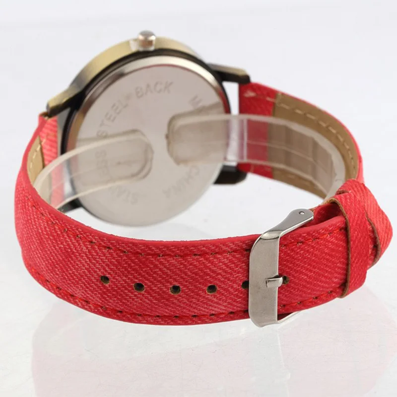 

TIke Toker Cowboy strap Map Watch By Plane Watches Women Men Denim Fabric Quartz Watch 7 color sports watches