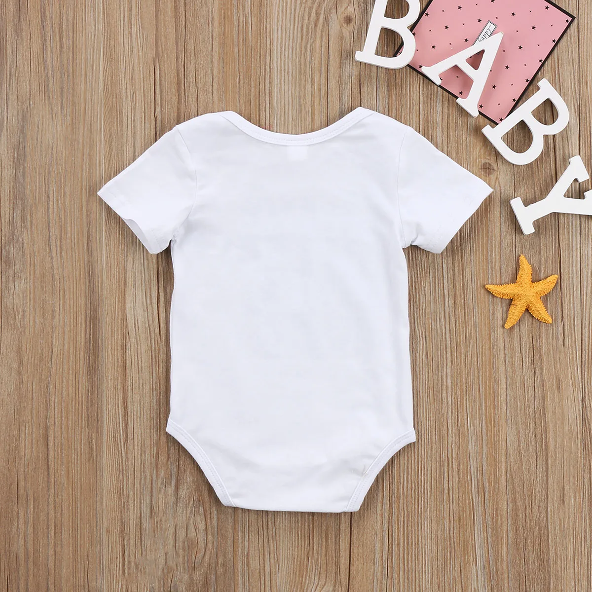 Best Dad Mom Baby Rompers Jumpsuit Cute Newborn Infant Boys Girls Cotton Romper Summer Short Sleeve Clothes Outfits White | Детская