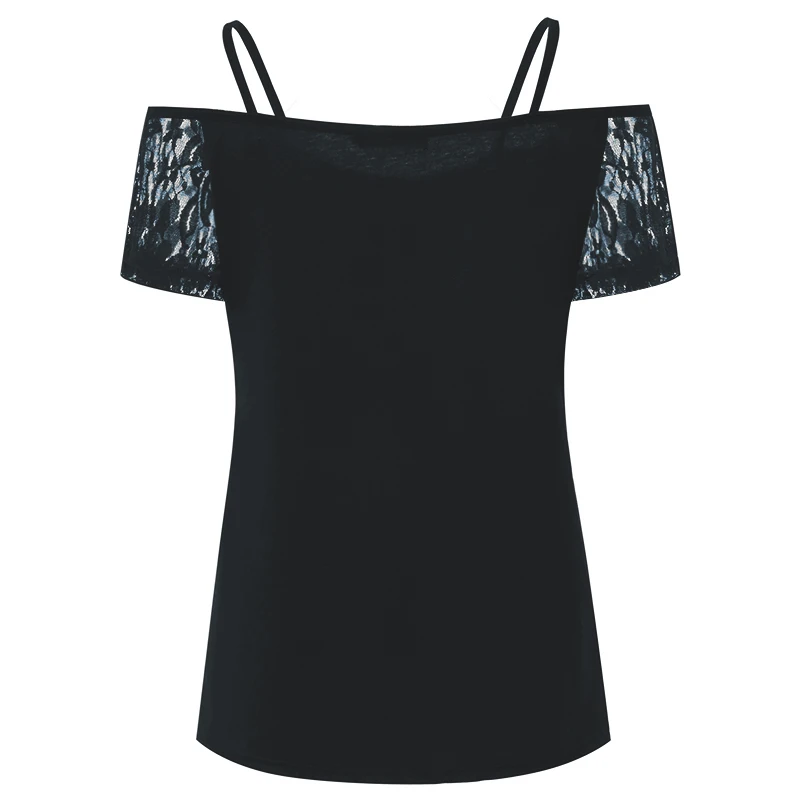 Панк рок Стиль с принтом букв открытыми плечами футболки Для женщин летние