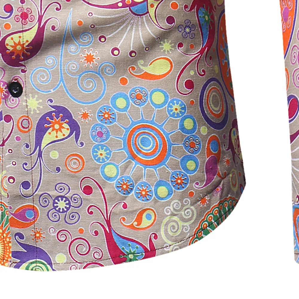 Мужская модная блузка с принтом мягкие и удобные повседневные тонкие рубашки