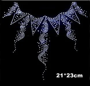 5 шт./лот бело-Синие стразы горячей фиксации для декольте термотрансферные