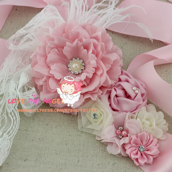 1 шт цветок девушка розовый пояс лента для подружки невесты беременность с