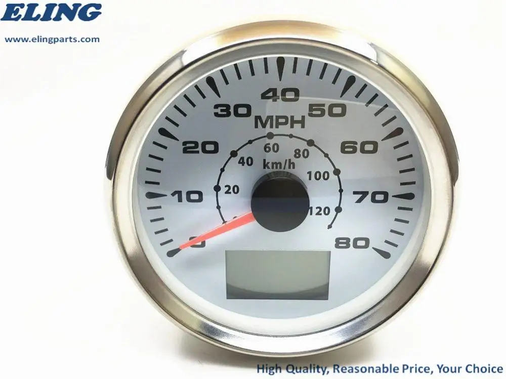 Водонепроницаемый морской GPS Спидометр 85 мм одометр 0 80 миль/ч 120 км/ч с подсветкой