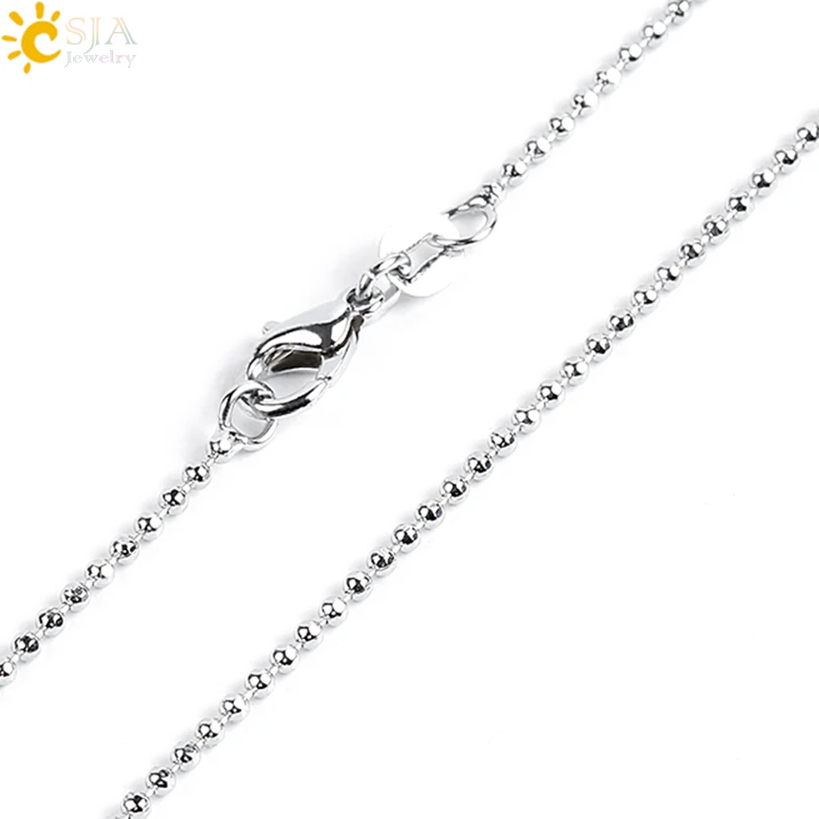 Очаровательные натуральные драгоценные камни CSJA массивные ожерелья с бусинами и