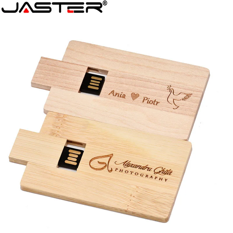 USB-флеш-накопитель JASTER деревянная визитная карточка 4 ГБ 8 16 32 USB 2 0 (более 5 шт.
