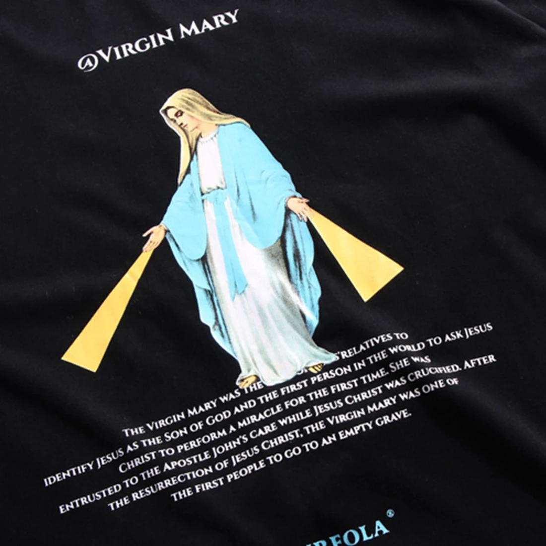 Aelfric Eden Virgin Maria Strong Faith футболка с круглым вырезом в стиле хип-хоп Harajuku