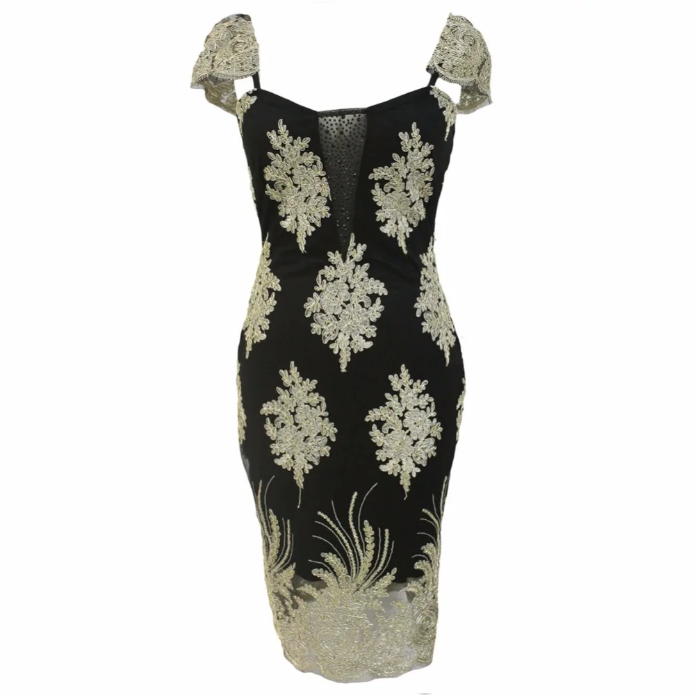 FGirl Украине деловая модельная одежда Платья для вечеринок Для женщин золотистой