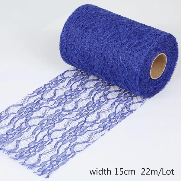 Blue 22 м 15 см светло голубой Цвет Тюль ролл Катушка Ткань DIY чистая кружева для юбка-пачка бант на стул лук Настольная дорожка Свадебные украшения - Цвет: Blue