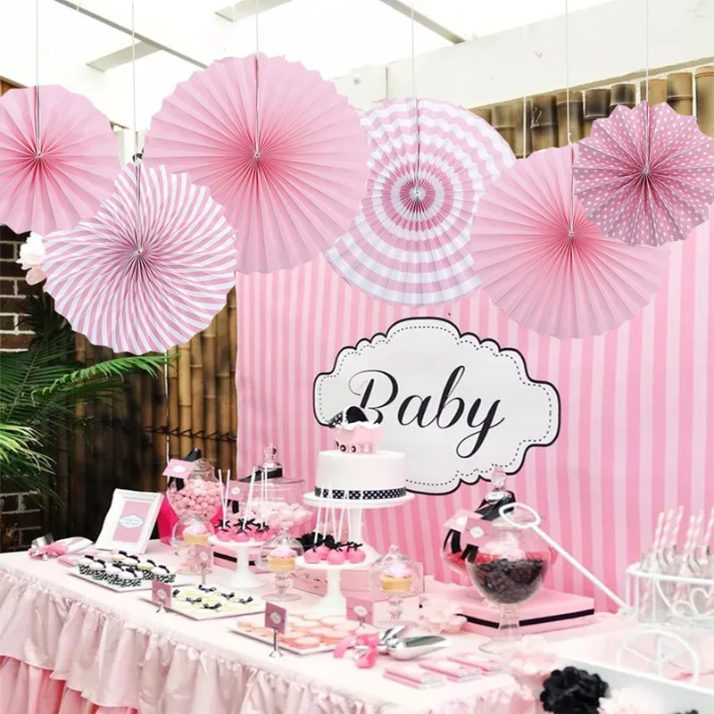 6 шт./лот бумажный веер цветочная ткань Бумага перфорированная бумага Happy День