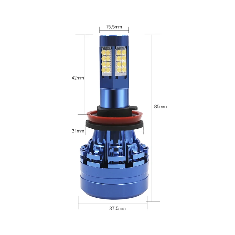 2 * H7 X9 LED CanBUS Turbo Автомобильные фары Противотуманные Сеул Sharp Чип 160 Вт 18000лм белый (H4