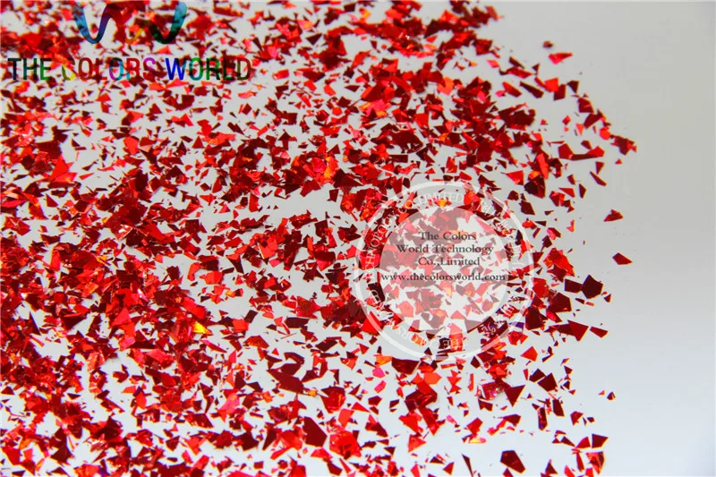 

Голографический майлярный лист TCA300 красного цвета, хлопья случайного размера для украшения ногтей и других художественных поделок