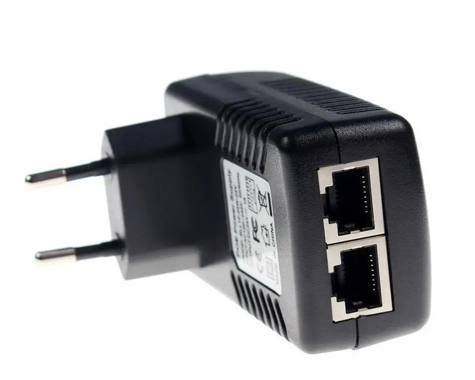 POE 48 В 0.5a poe инжектор ЕС США дюбеля Ethernet-адаптер для IP Камера Мощность Over Ethernet