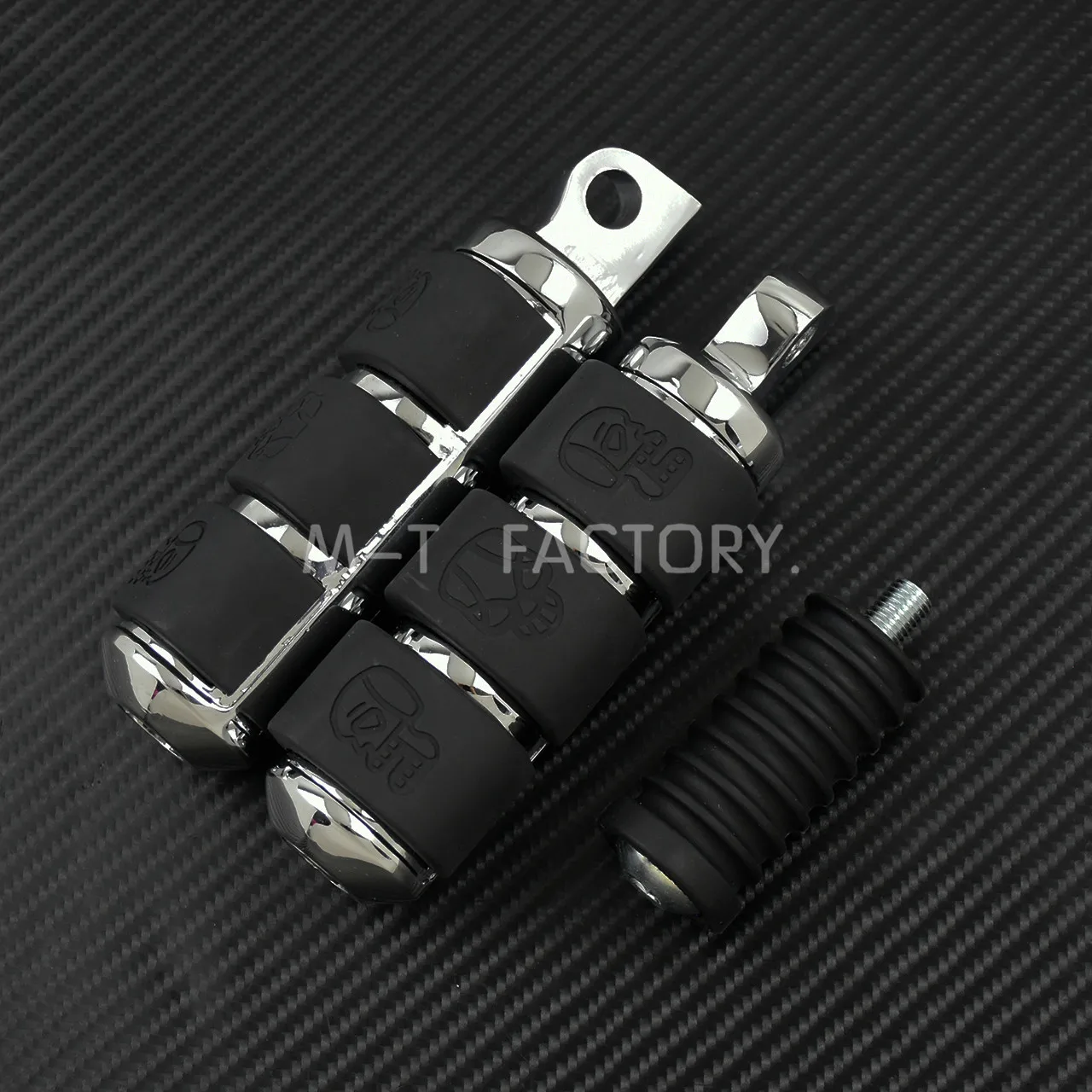 Мотоциклетный хромированный передний контроллер полный комплект с колышками