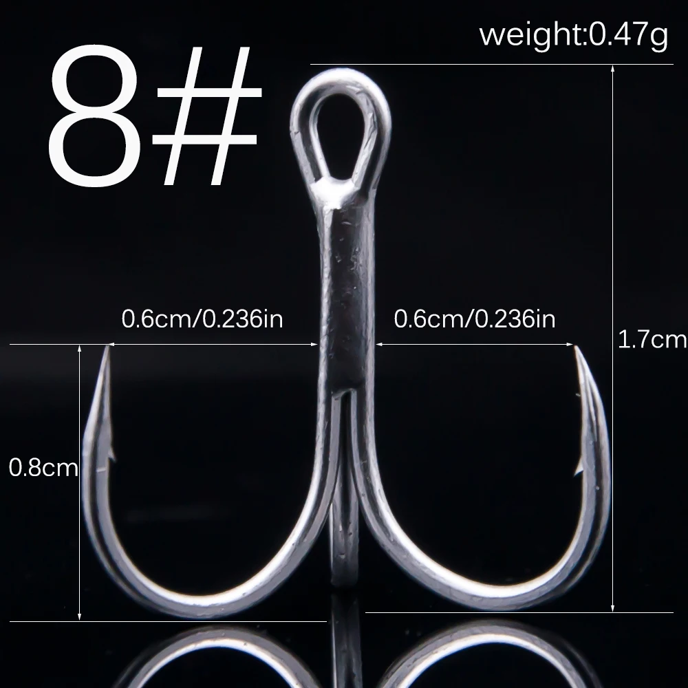20 шт./лот толстый тройной крючок сильный тяга 1#2#4#6#8#10#12# Высокоуглеродистая сталь круглый сложенный тройной рыболовные Крючки ВЛАДЕЛЕЦ
